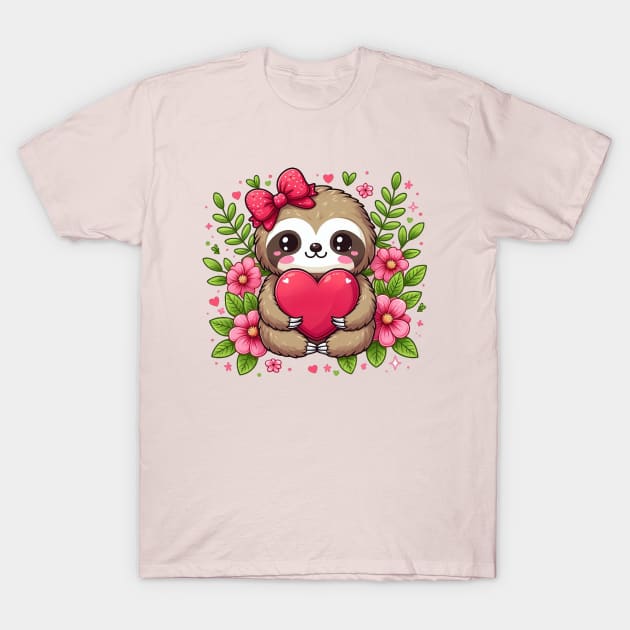 Lovely Kawaii Sloth T-Shirt by PhotoSphere